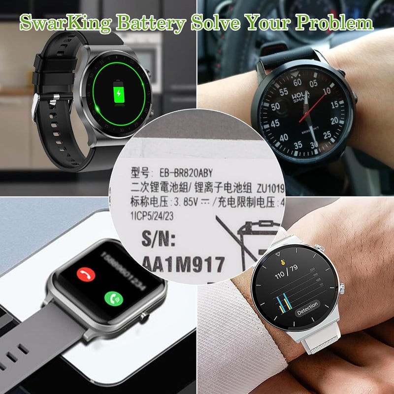 SwarKing 【2024 New Upgraded Replacement Battery Compatible with EB-BR830ABY Samsung Galaxy Watch Active2 40mm SM-R830 SM-R835 no Toolkit - Image 5